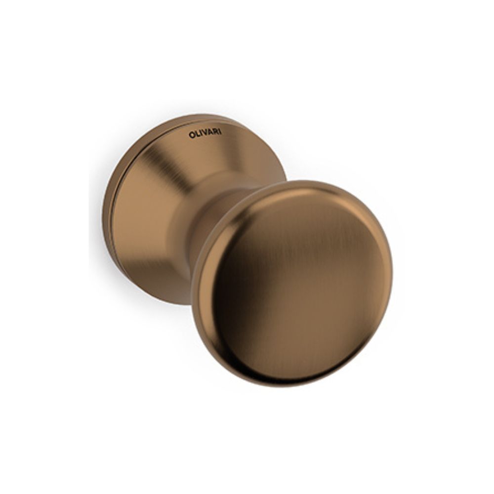 Olivari – Coppia POMOLO BASEL-centrale-ottone SUPERBRONZO SATINATO P274RSB8B DS