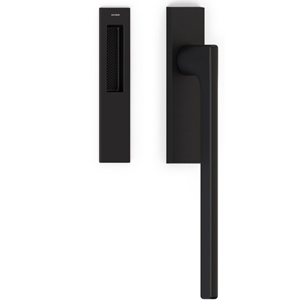 Olivari – Manigl. alzante LOTUS Q ottone NERO OPACO L221 NP