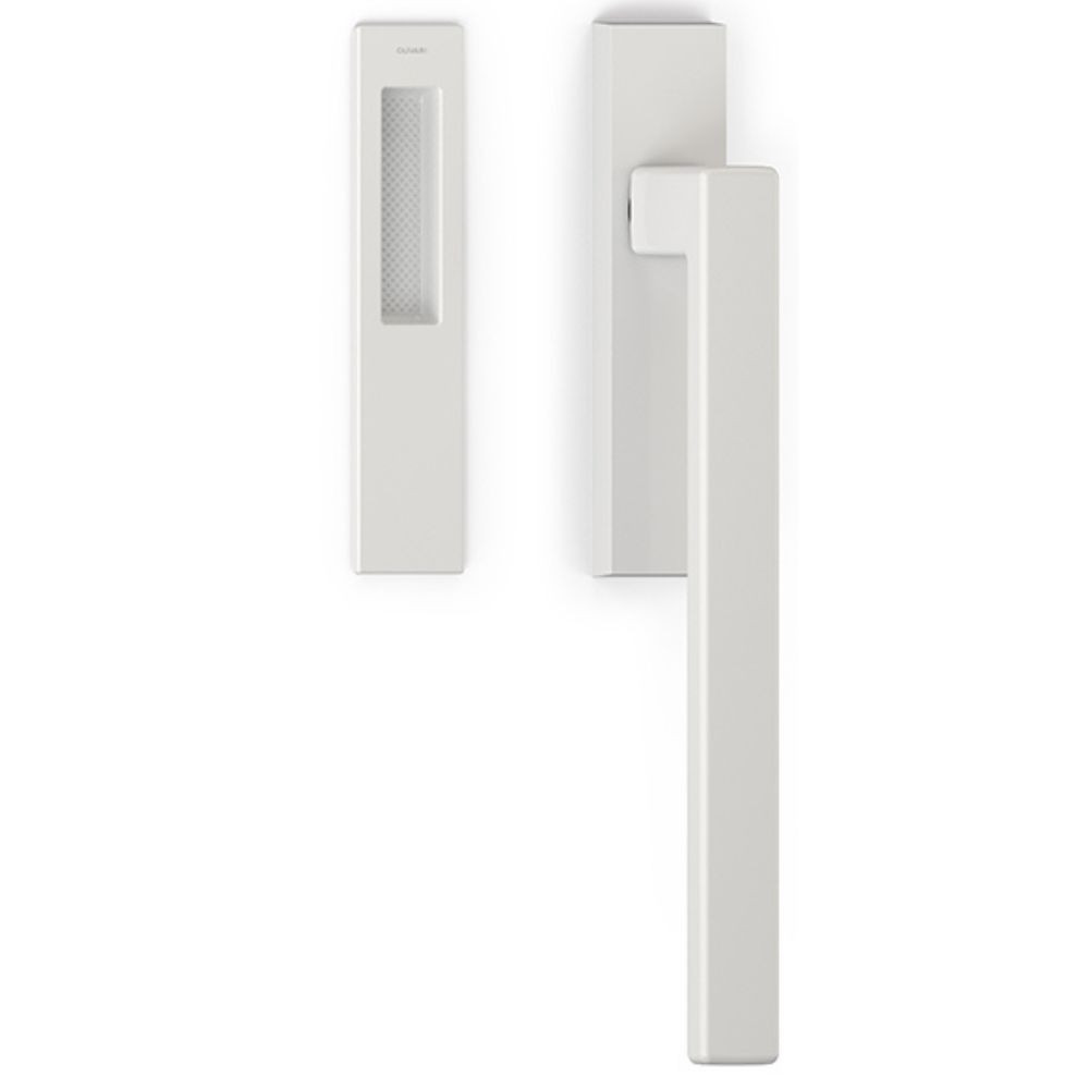 Olivari – Manigl. alzante PLANET Q ottone BIANCO OPACO L121 BP