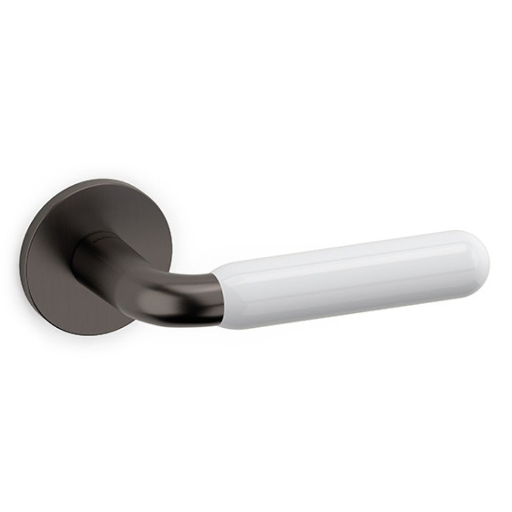 Olivari – Maniglia ALBA ottone SUPERANTRACITE SAT/BIANCO M267RB8B UD