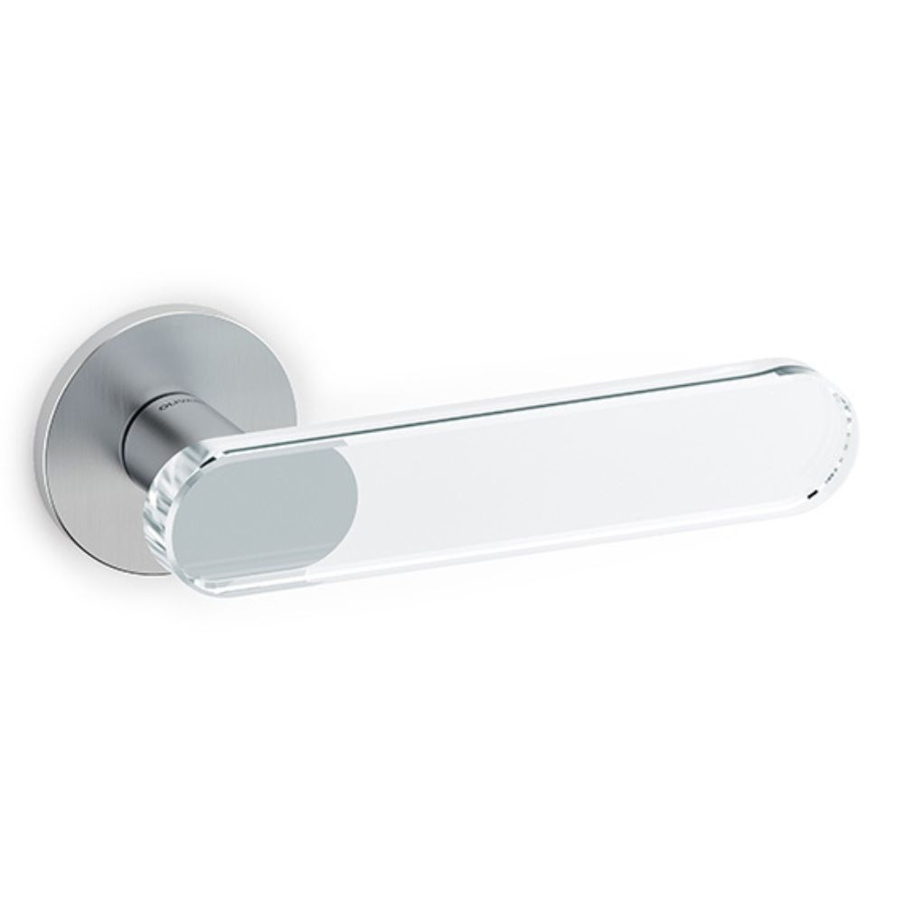 Olivari – Maniglia AQUA ottone CROMO SAT./TRASPARENTE M277RB8B M6