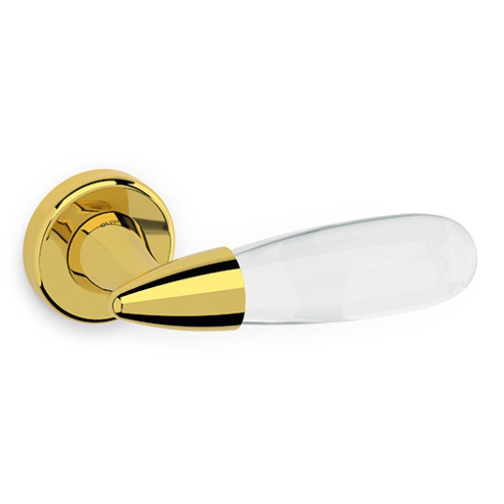 Olivari – Maniglia AURORA ottone SUPERORO LUC./TRASPARENTE M164RY8 Z6