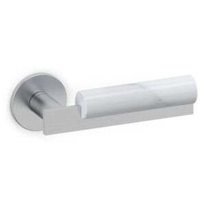 Olivari – Maniglia BAU ottone CROMO SATINATO/BIANCO M263RB8B MF