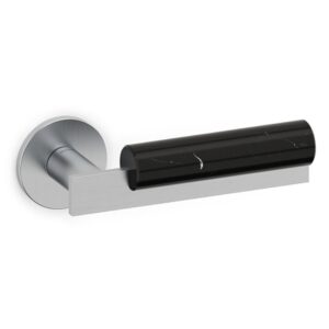 Olivari – Maniglia BAU ottone  CROMO SATINATO/NERO M263RB8B  MH