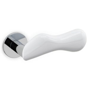 Olivari – Maniglia CHELSEA ottone CROMO LUCIDO/BIANCO M232RB8B CB