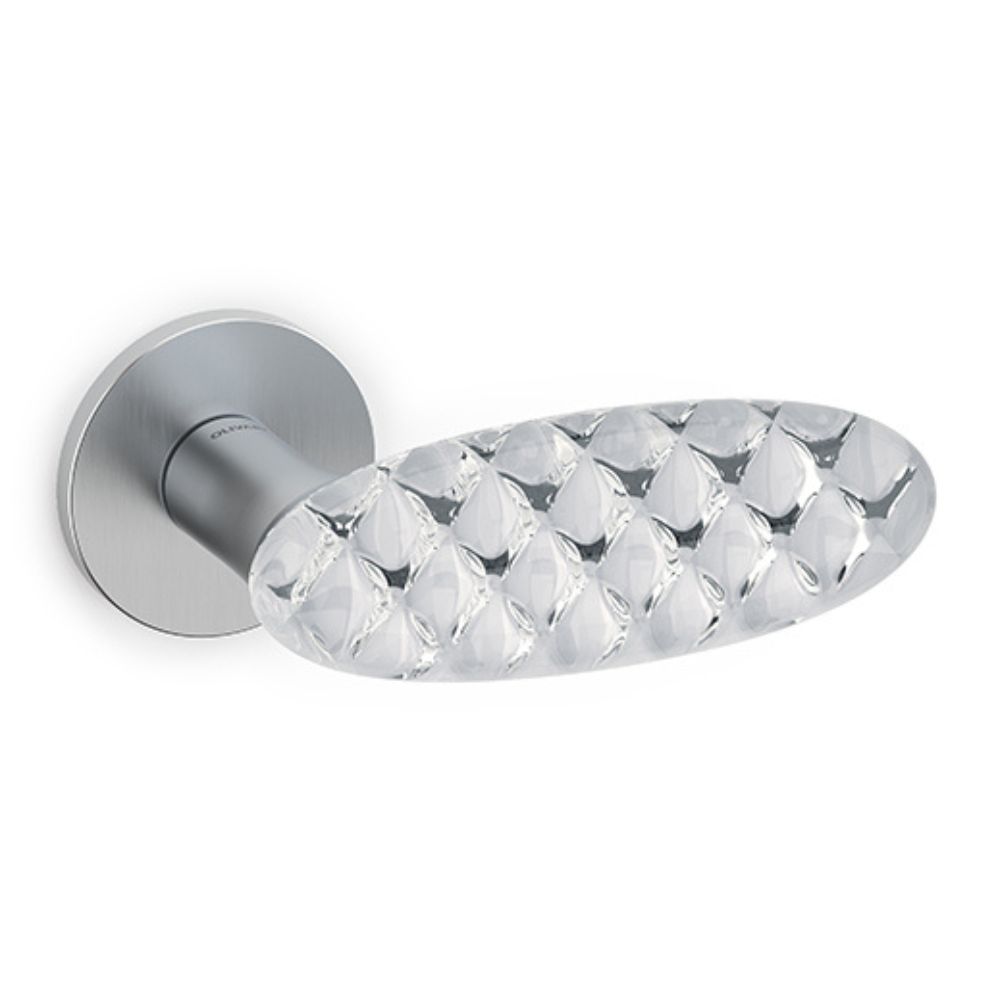 Olivari – Maniglia CRYSTAL ROYAL ottone CROMO SAT./TRASPARENTE M245RB8B M6
