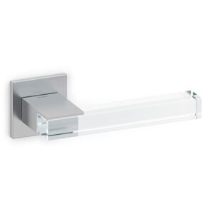 Olivari – Maniglia ICE CUBE ottone CROMO SAT./TRASPARENTE M223RB8B M6