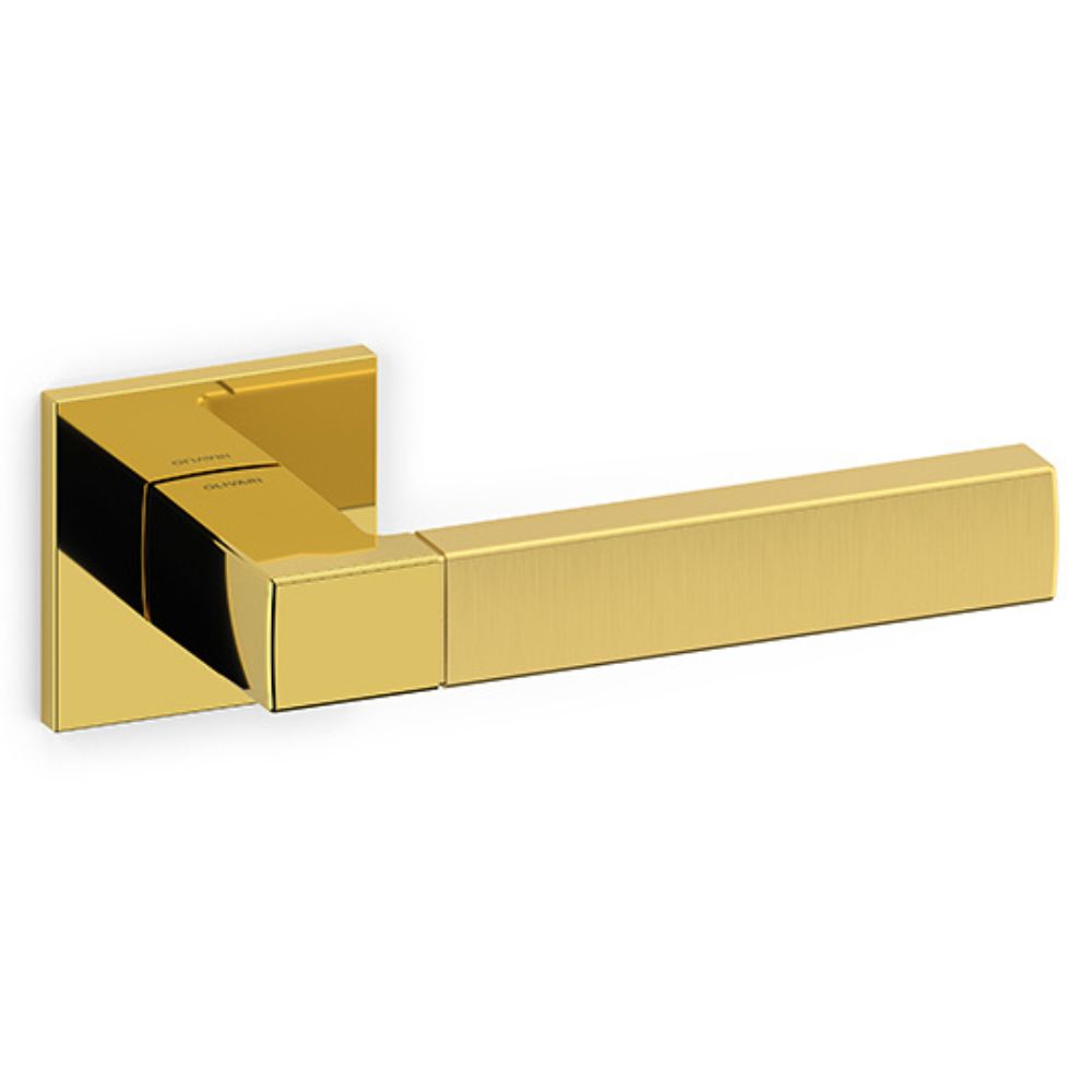 Olivari – Maniglia PLANET "Q" B ottone SUPERORO LUCIDO/SATINATO M203RB8B ZT